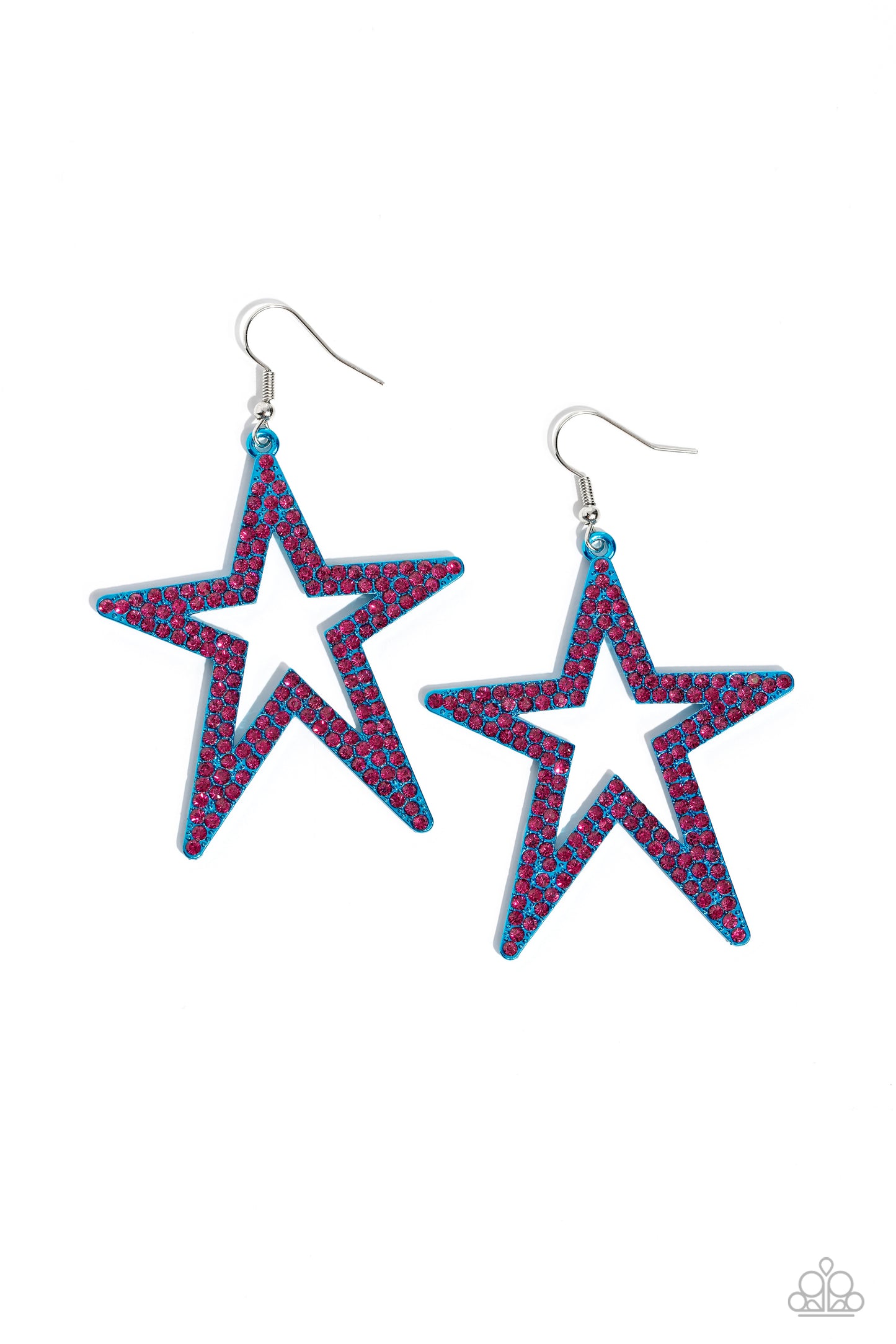 Paparazzi - Rockstar Energy - Blue Earrings #2229