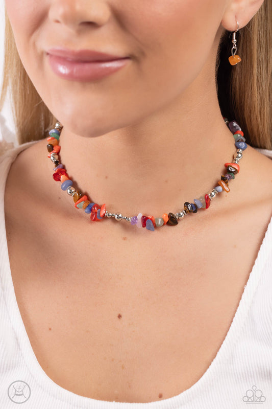 Paparazzi - Carved Confidence - Multi Necklaces #2182