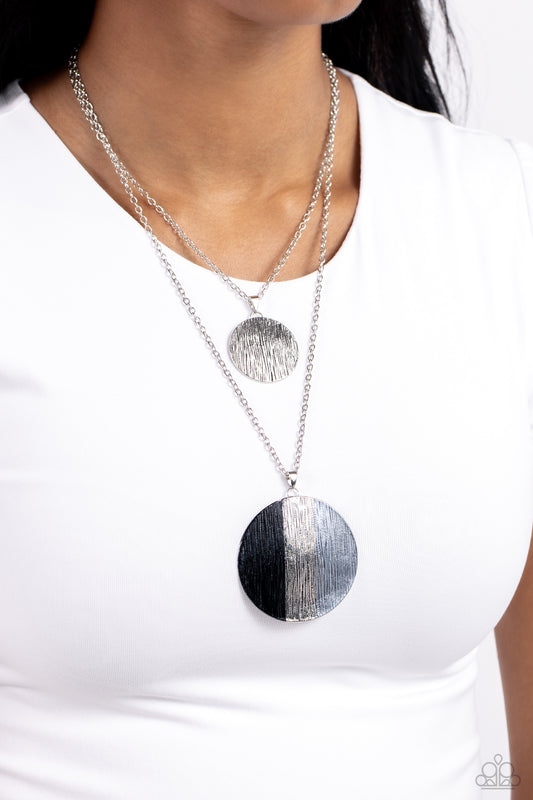 Paparazzi - Striped Style - Silver Necklaces #2187