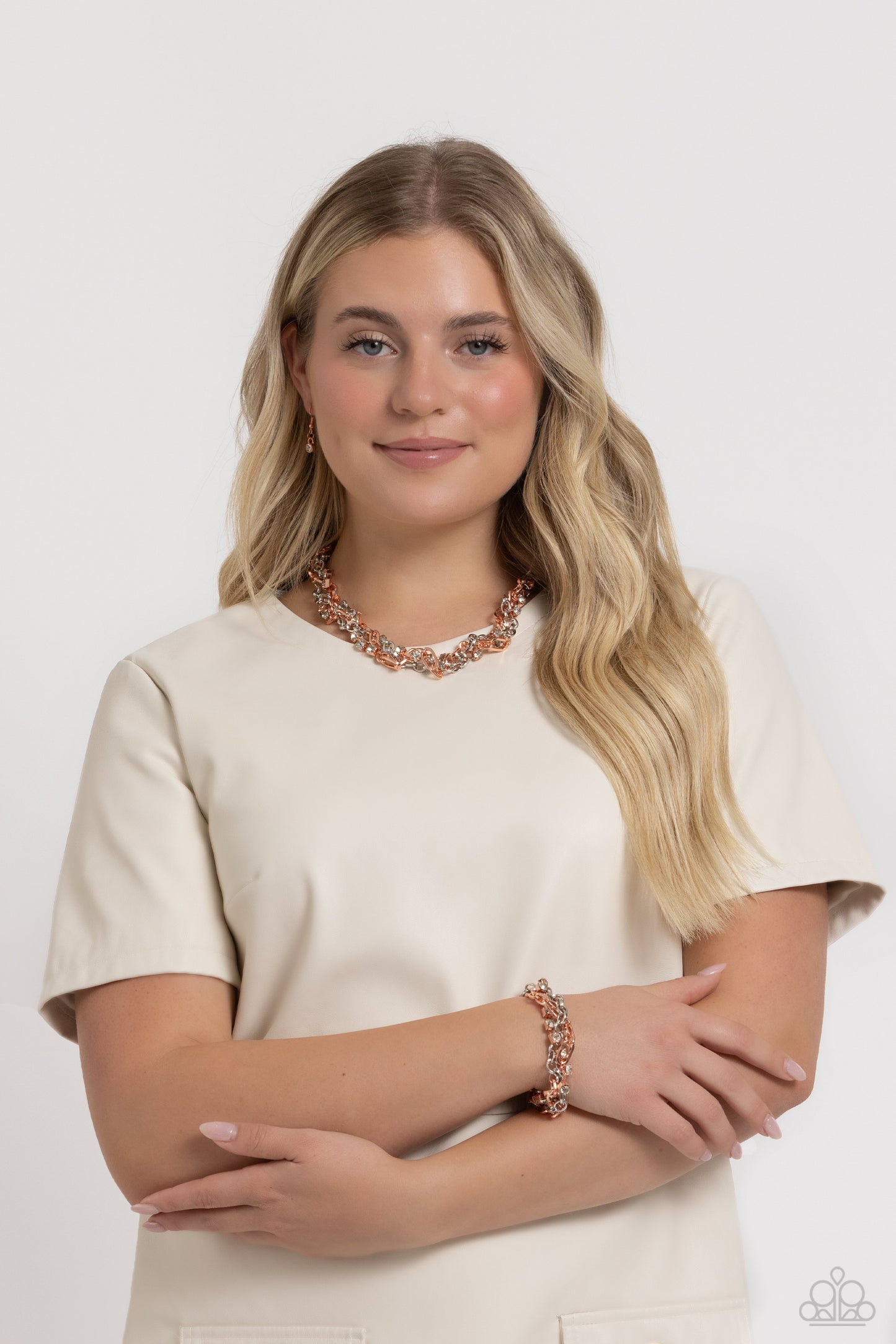 Paparazzi - Two-Tone Taste - Copper Bracelet #1245