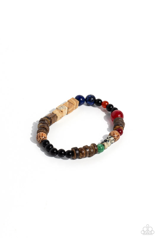 Paparazzi - I WOOD Be So Lucky - Blue Bracelets #B151