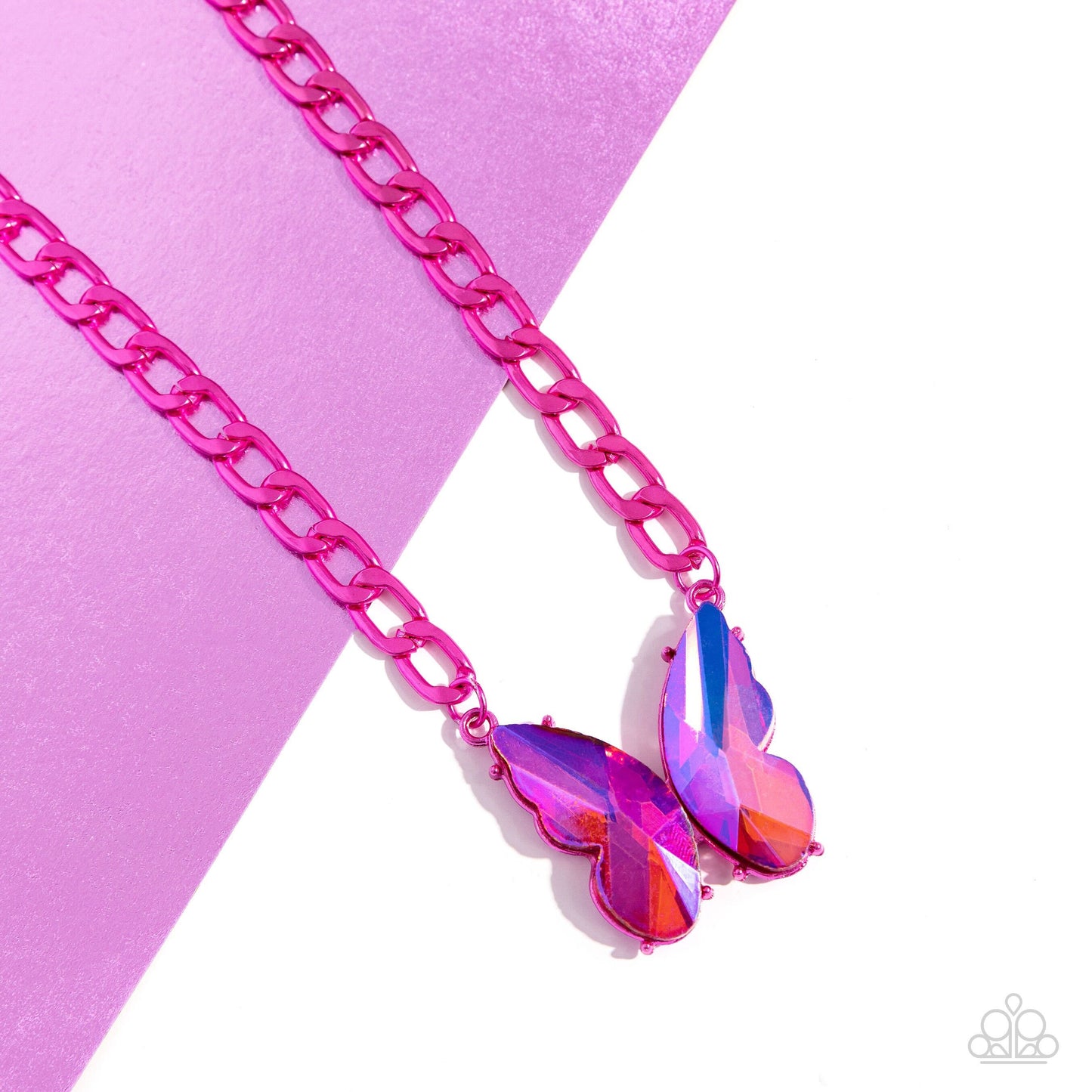 Paparazzi - Fascinating Flyer - Pink Necklaces #2316