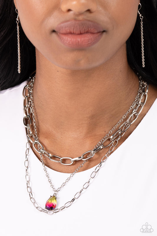 Paparazzi - Teardrop Tiers - Multi Necklaces #2181
