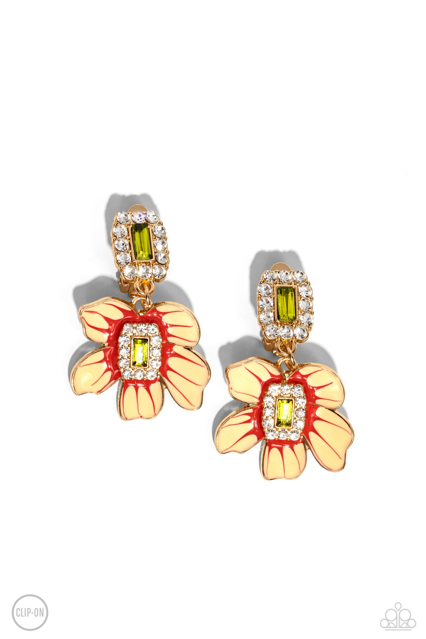 Paparazzi - Colorful Clippings - Green Earrings #1945