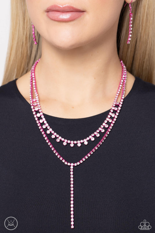 Paparazzi - Champagne Night - Pink Necklaces #2327