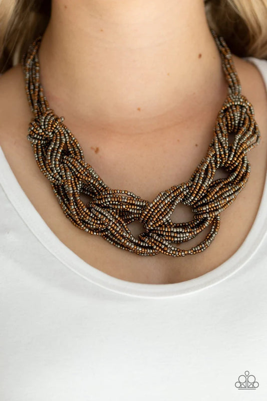 Paparazzi - City Catwalk - Copper Necklace #1380