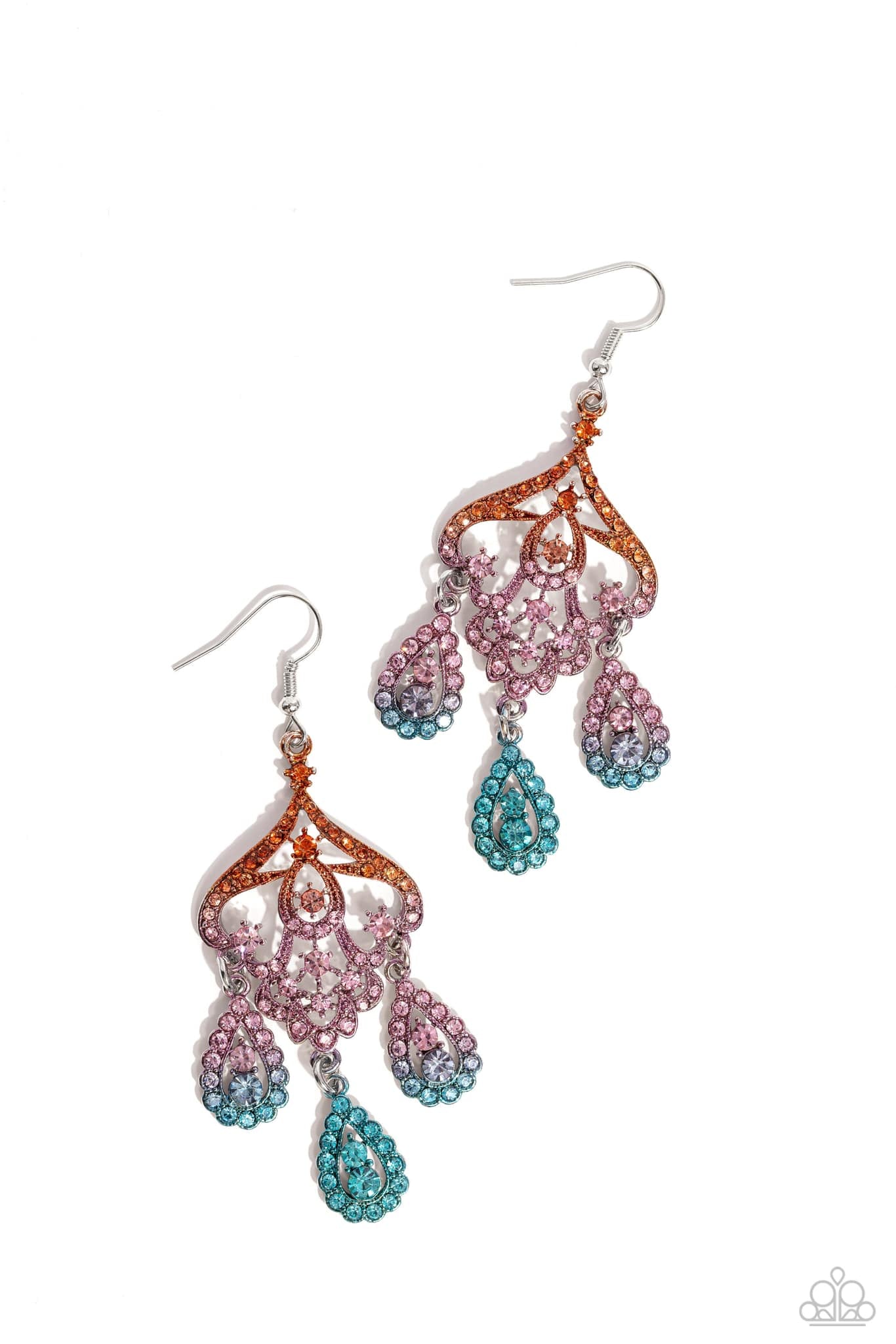 Paparazzi - Chandelier Command - Multi Earrings #2220