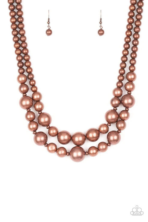 Paparazzi - I Double Dare You - Copper Necklace #2112