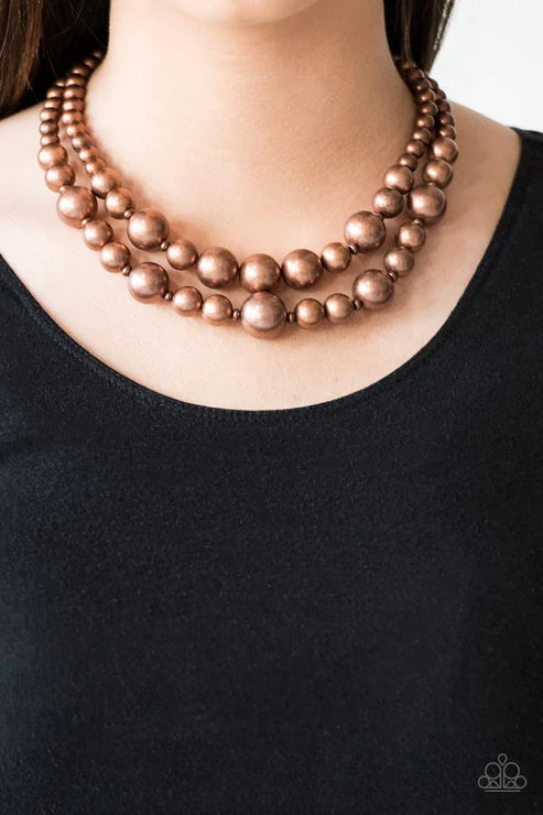 Paparazzi - I Double Dare You - Copper Necklace #2112