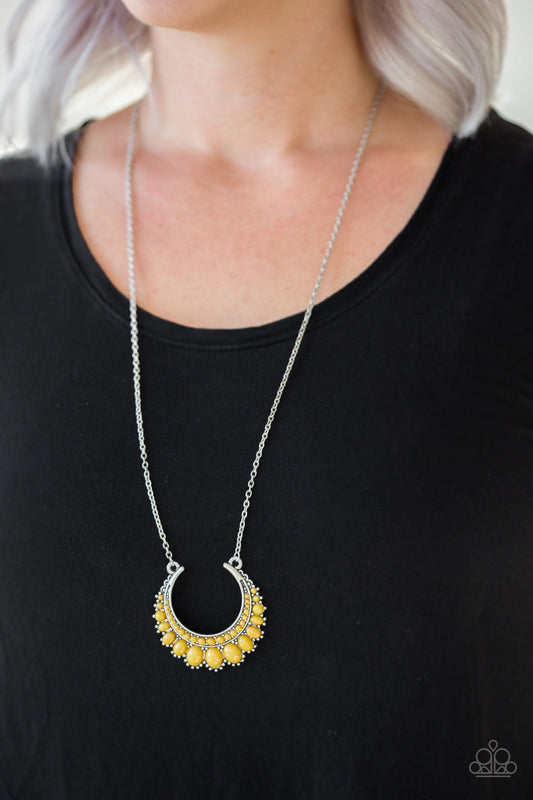 Paparazzi - Count To ZEN - Yellow Necklaces #2149