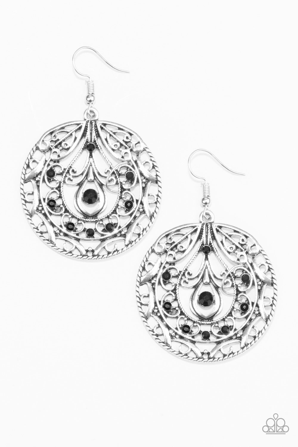 Paparazzi - Choose To Sparkle - Black Earrings  2239