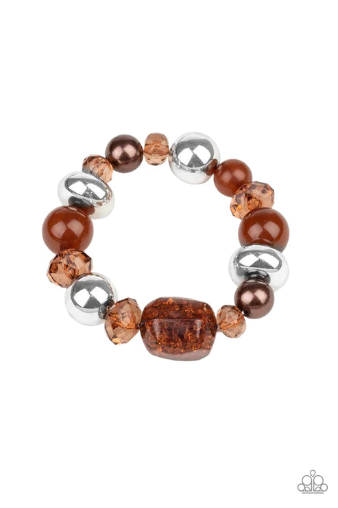 Paparazzi - Ice Ice-Breaker - Brown Bracelet #B/006