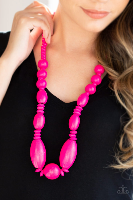 Paparazzi - Summer Breezin - Pink Necklaces  W-Pink #2