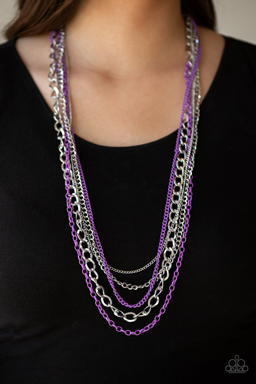 Paparazzi - Industrial Vibrance - Purple Necklaces  #0189