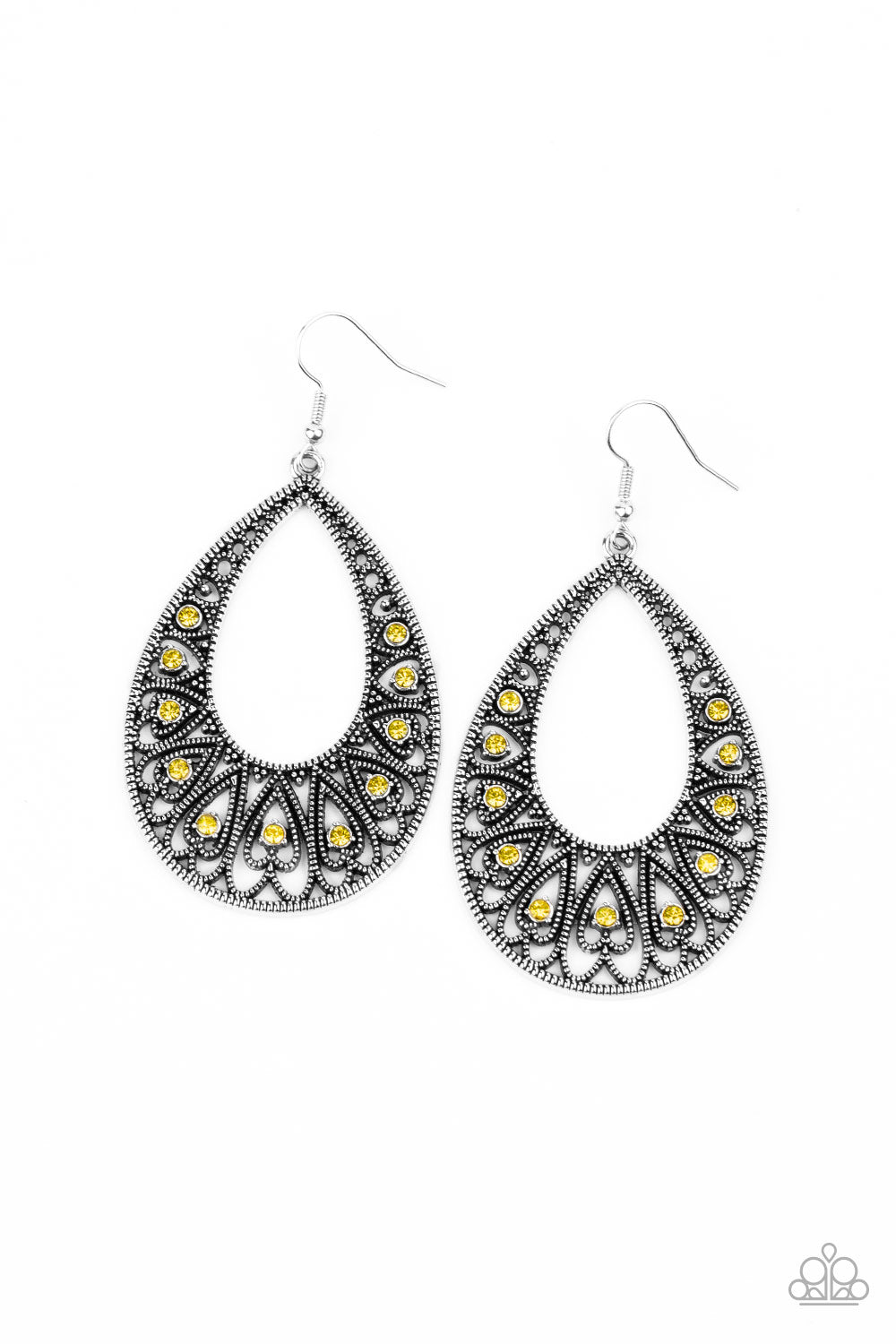 Paparazzi - Love To Be Loved - Yellow Earrings  #2248