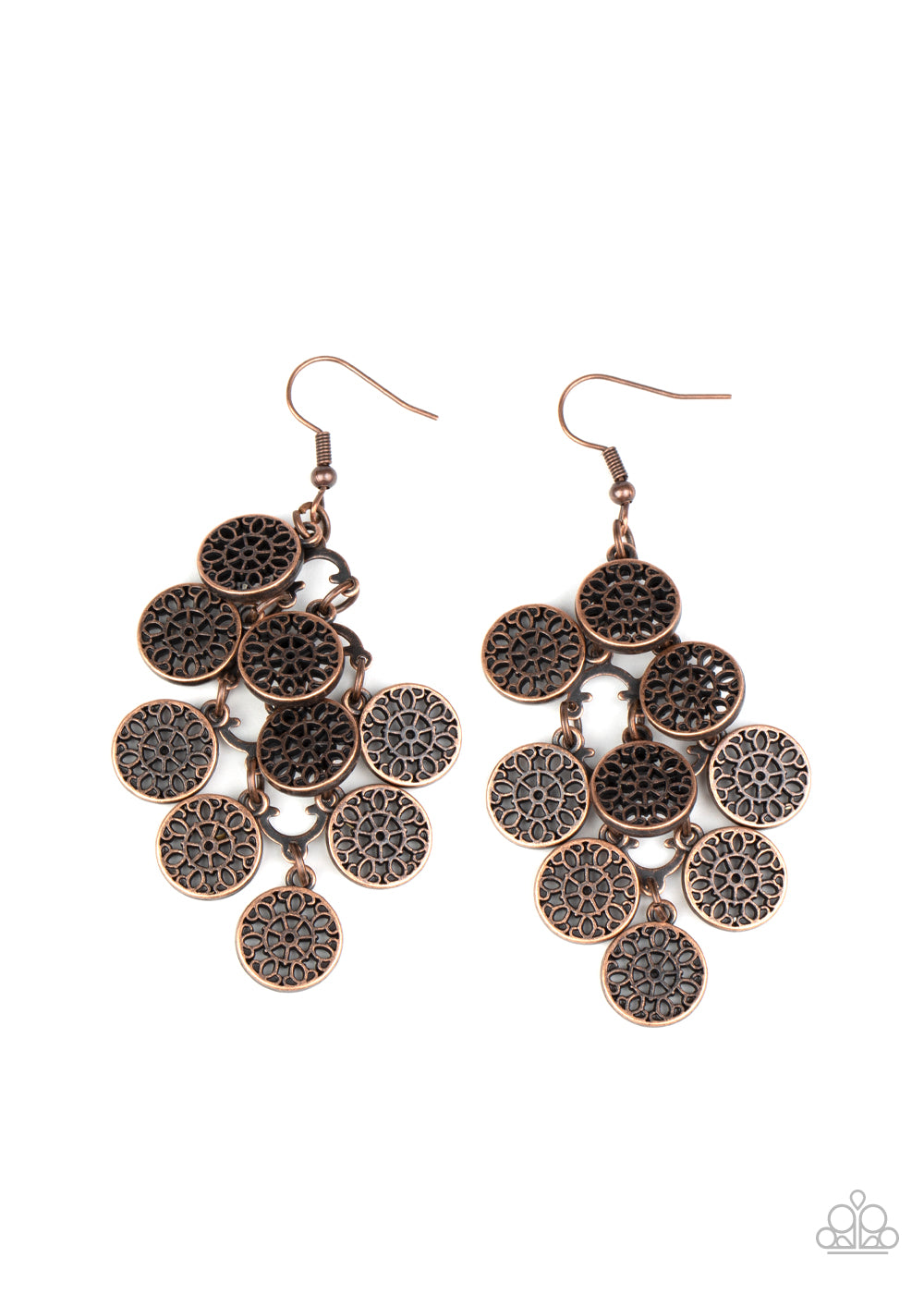 Paparazzi - Blushing Blooms - Copper Earrings O/D #045