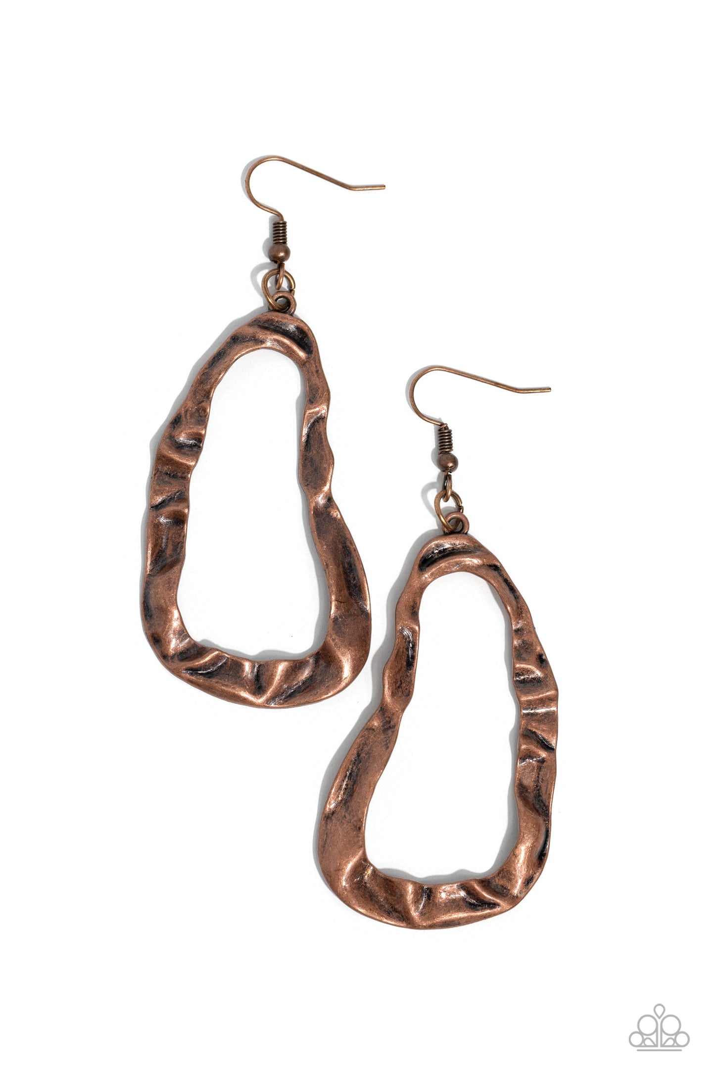 Paparazzi - Abstract Antiquity - Copper Earrings  #0697