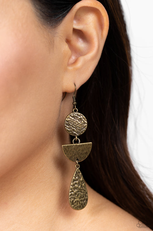Paparazzi - Artisanal Allure - Brass Earrings  #2454
