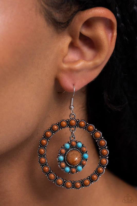 Paparazzi - Saguaro Sanctuary - Brown Earrings  #2292