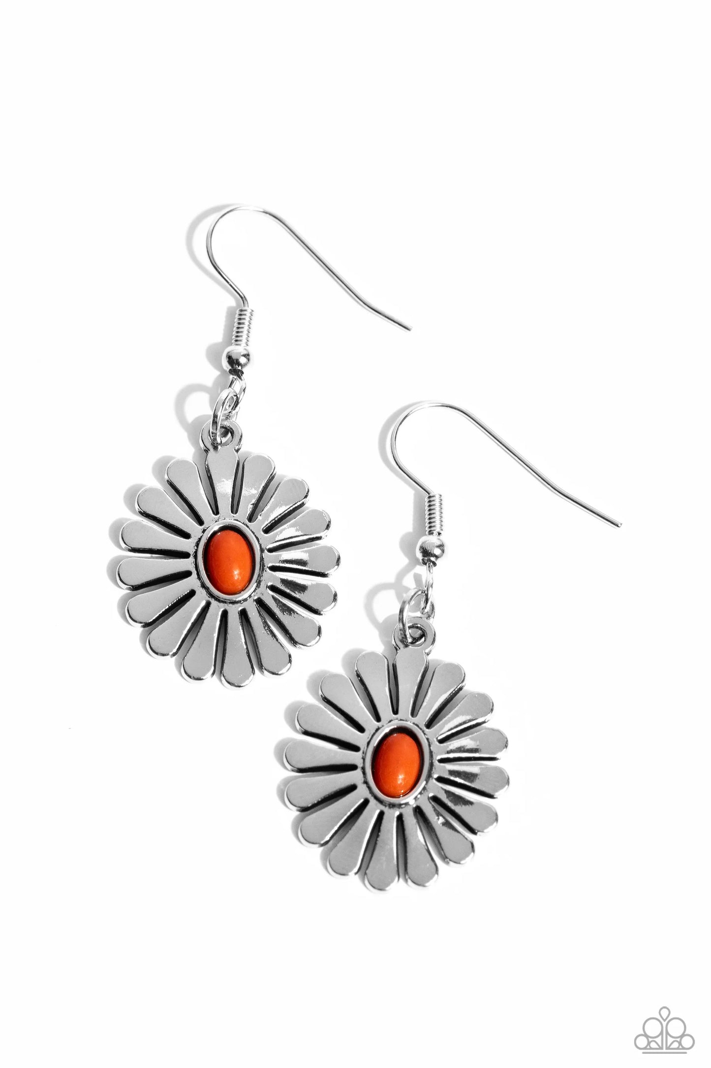 Paparazzi - Delectably Daisy - Orangs Earrings  #1742