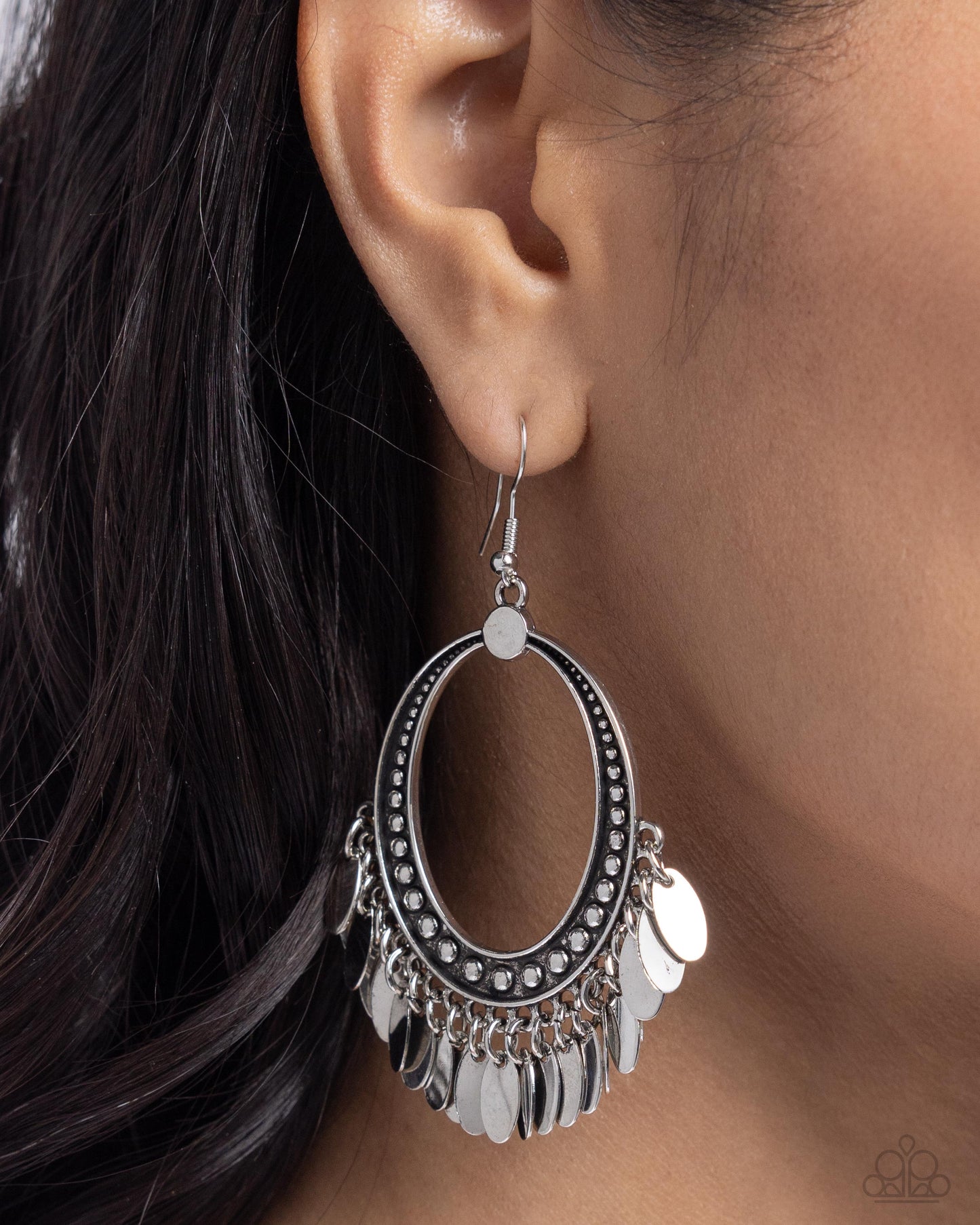 Paparazzi - Homestead Hustle - Silver Earrings #0787