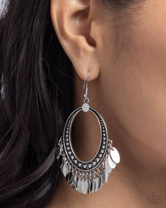 Paparazzi - Homestead Hustle - Silver Earrings #0787