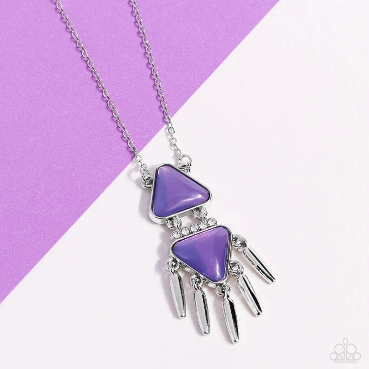 Paparazzi - UNDER THE FRINGE - Purple Necklace #0118