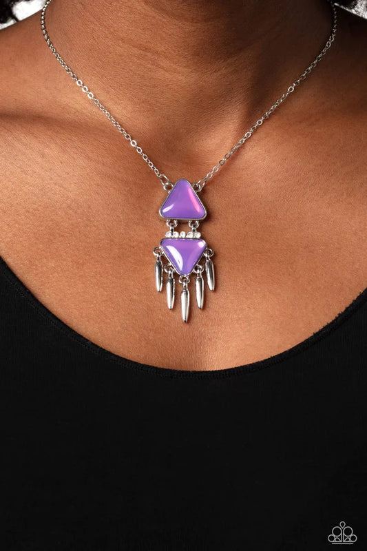 Paparazzi - UNDER THE FRINGE - Purple Necklace #0118