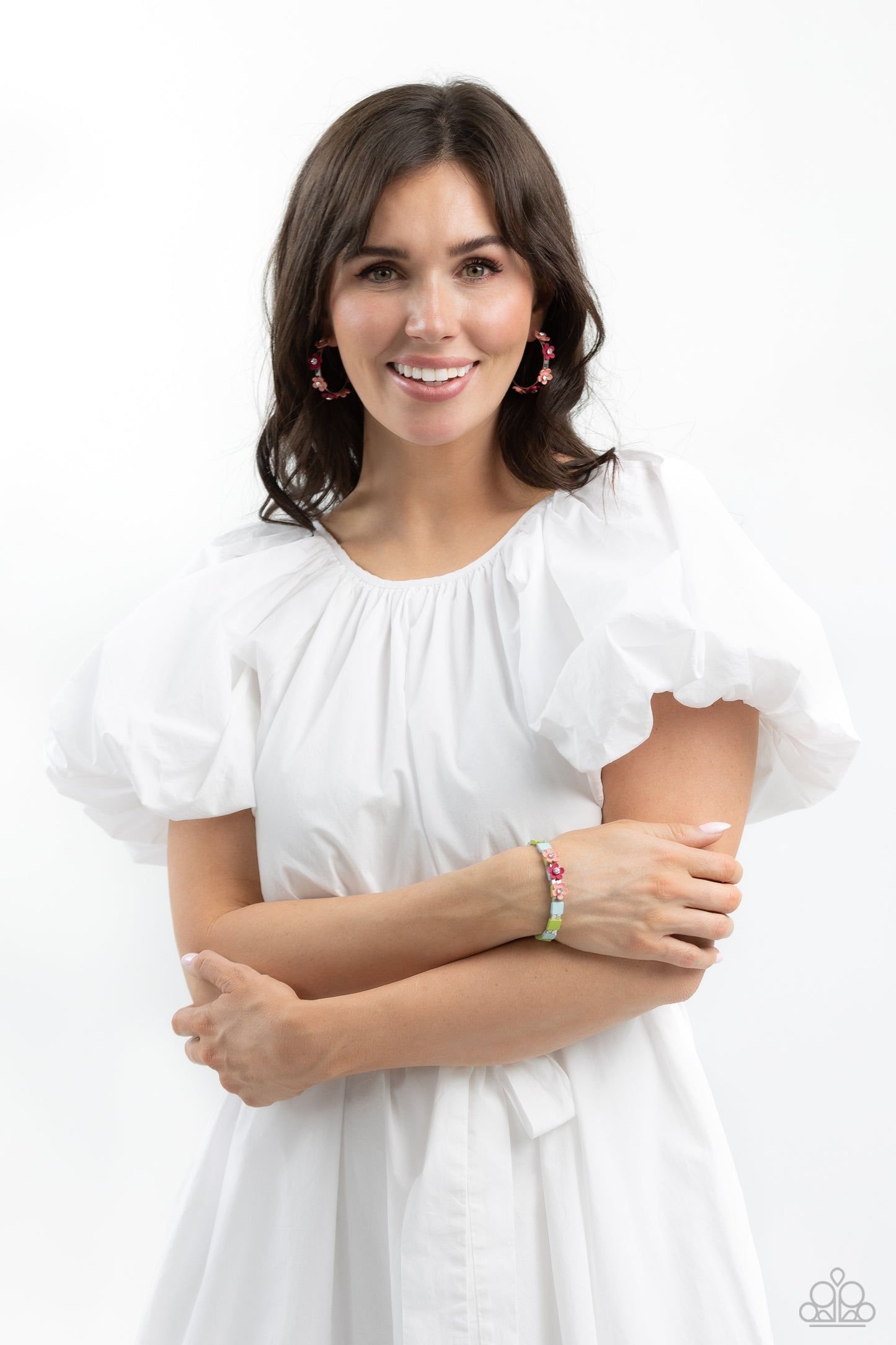 Paparazzi - Strictly Springtime - Orange Earrings #2285