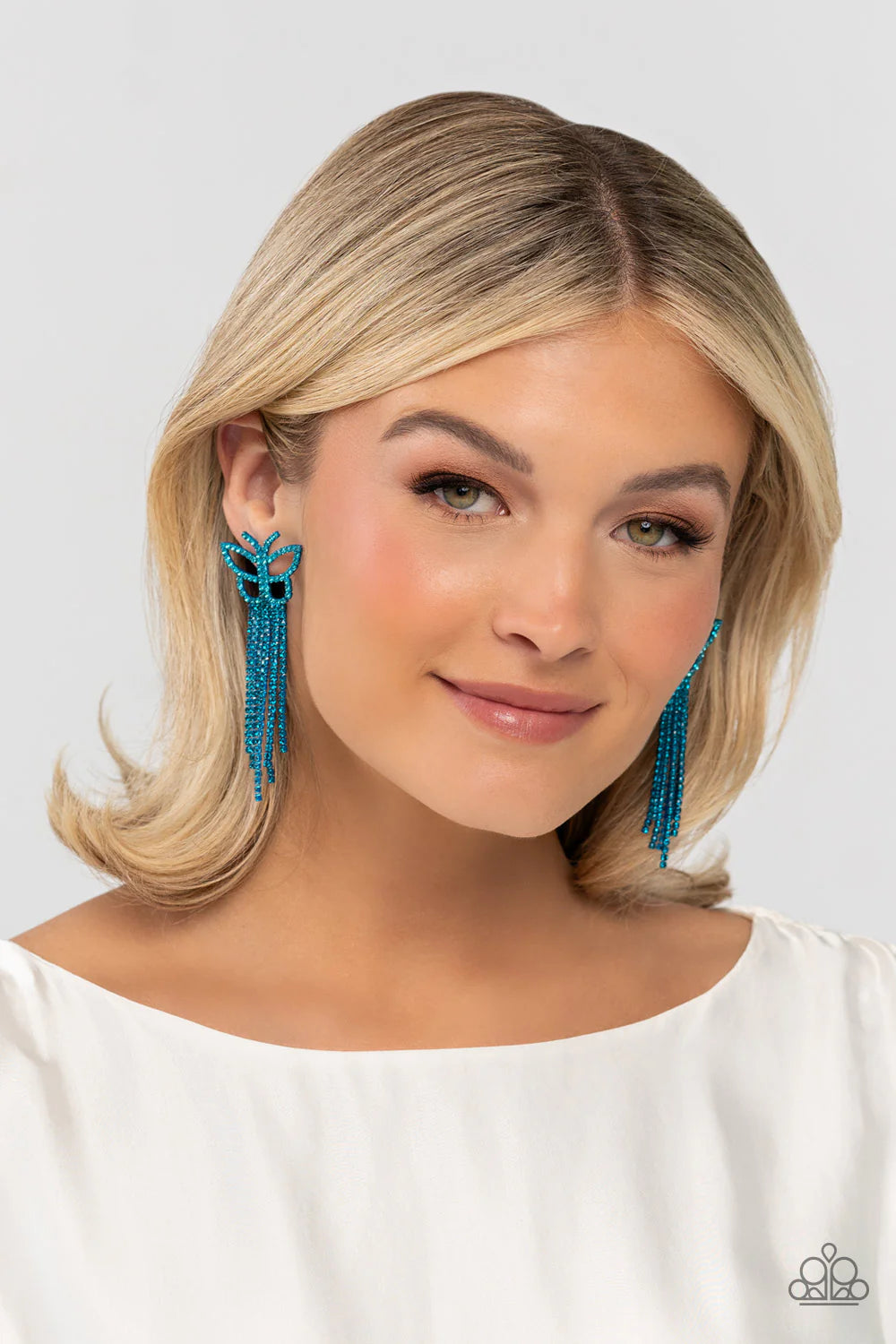 Paparazzi - Billowing Butterflies - Blue Earrings #2258