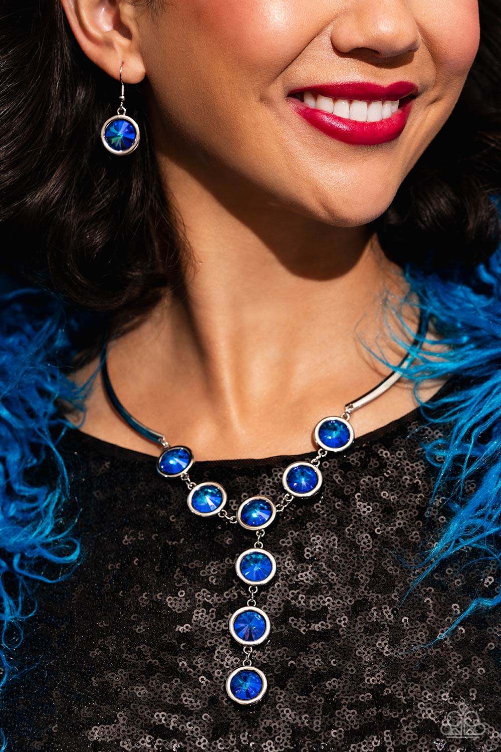 Paparazzi - Cheers to Confidence - Blue Necklaces #2398