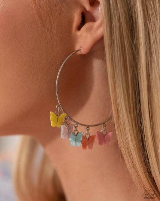 Paparazzi - Bemusing Butterflies - Multi Earrings  #2272