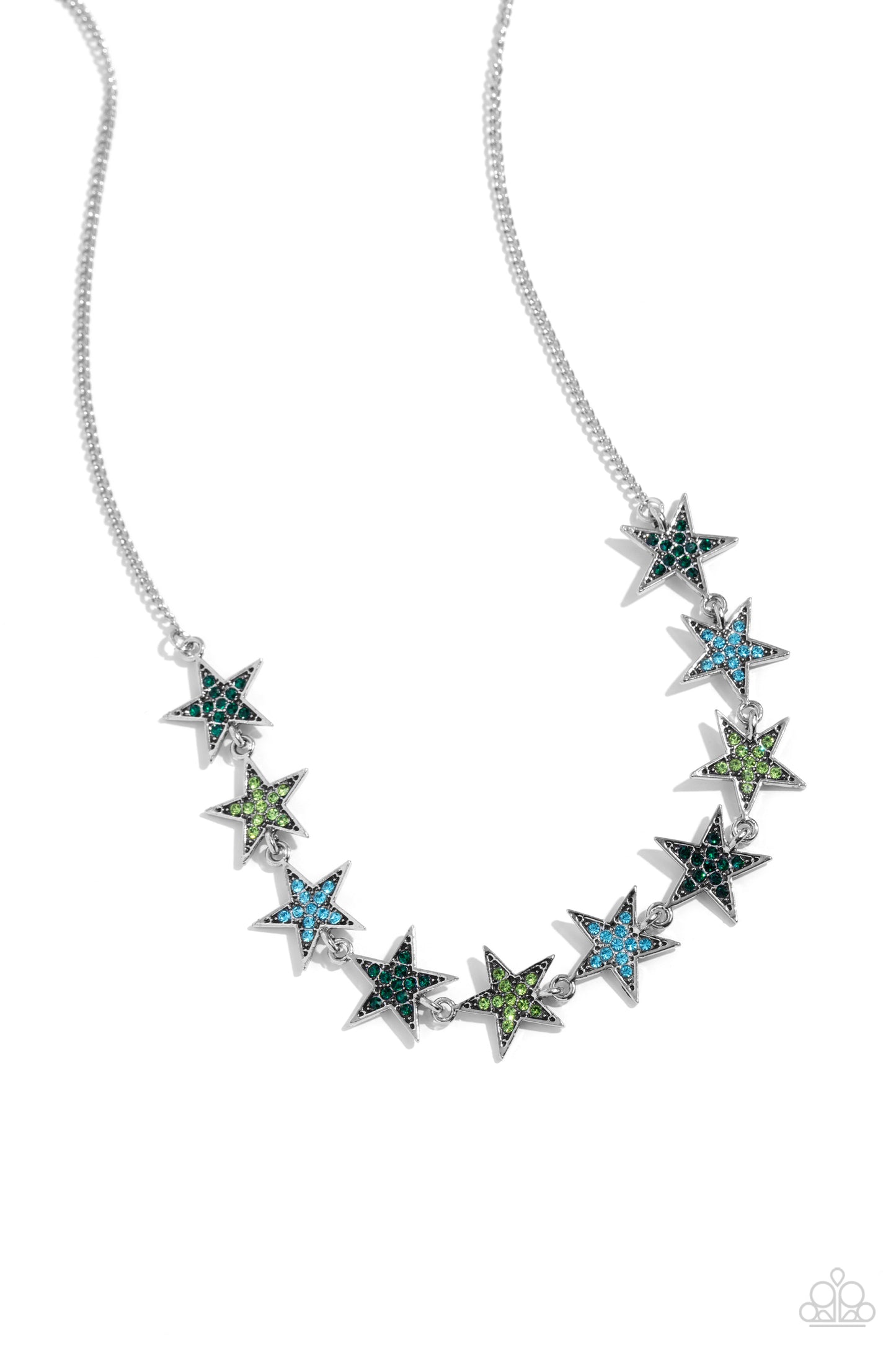 Paparazzi - Star Quality Sensation - Green Necklaces #2332