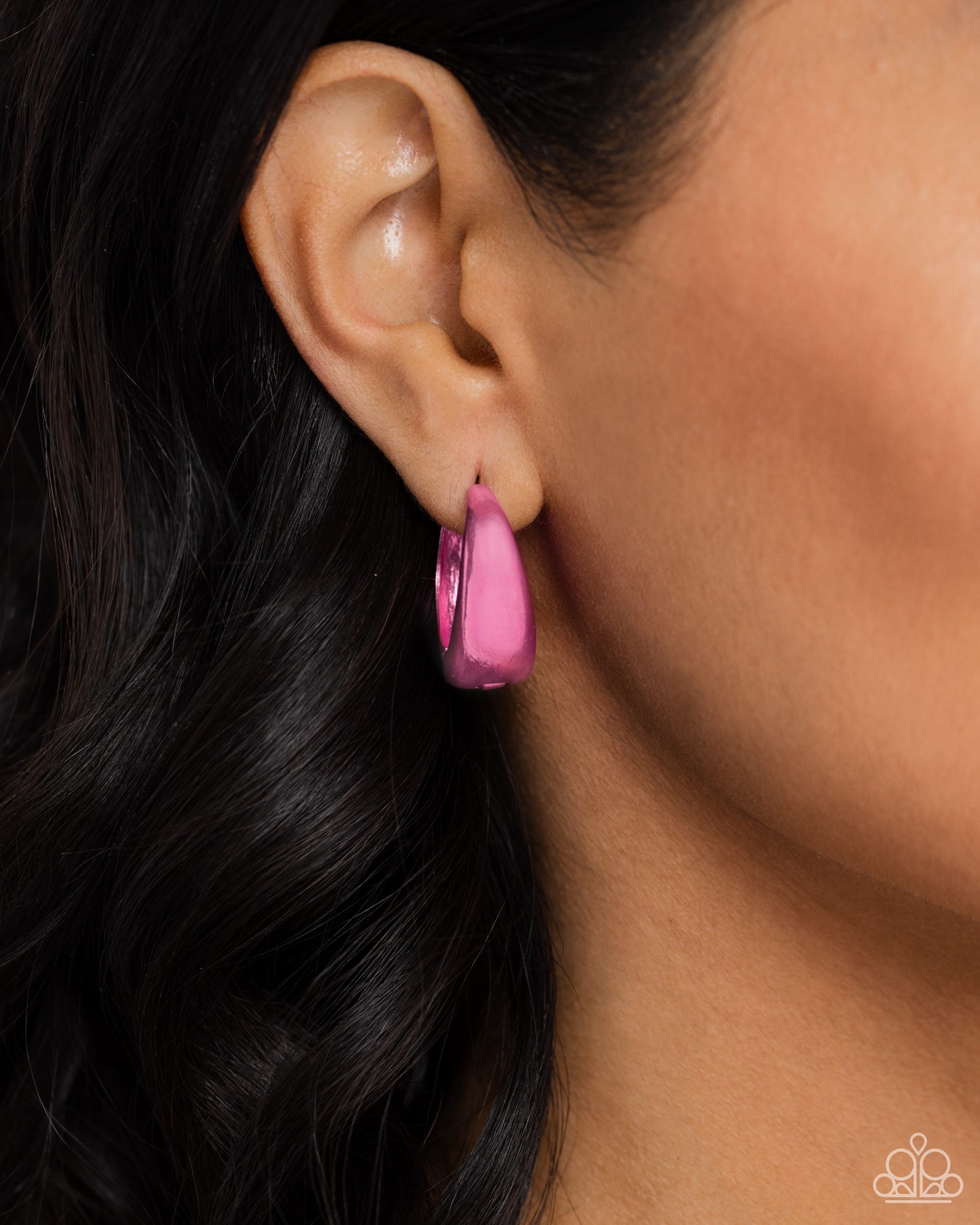 Paparazzi - Colorful Curiosity - Pink Earrings  #2275