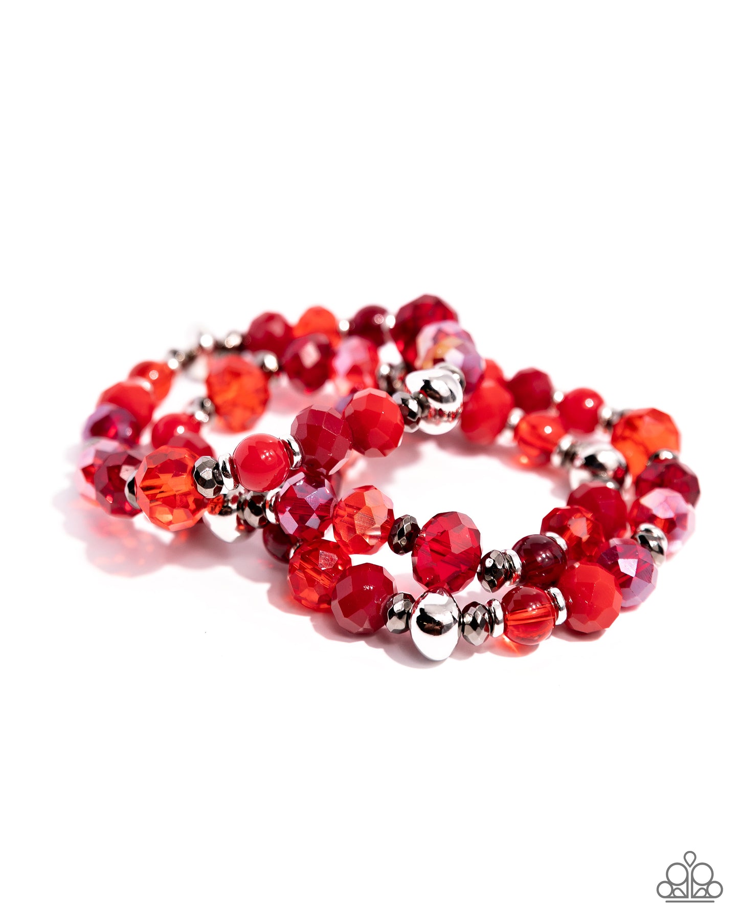 Paparazzi - Stack of GLASS - Red Bracelet #0957