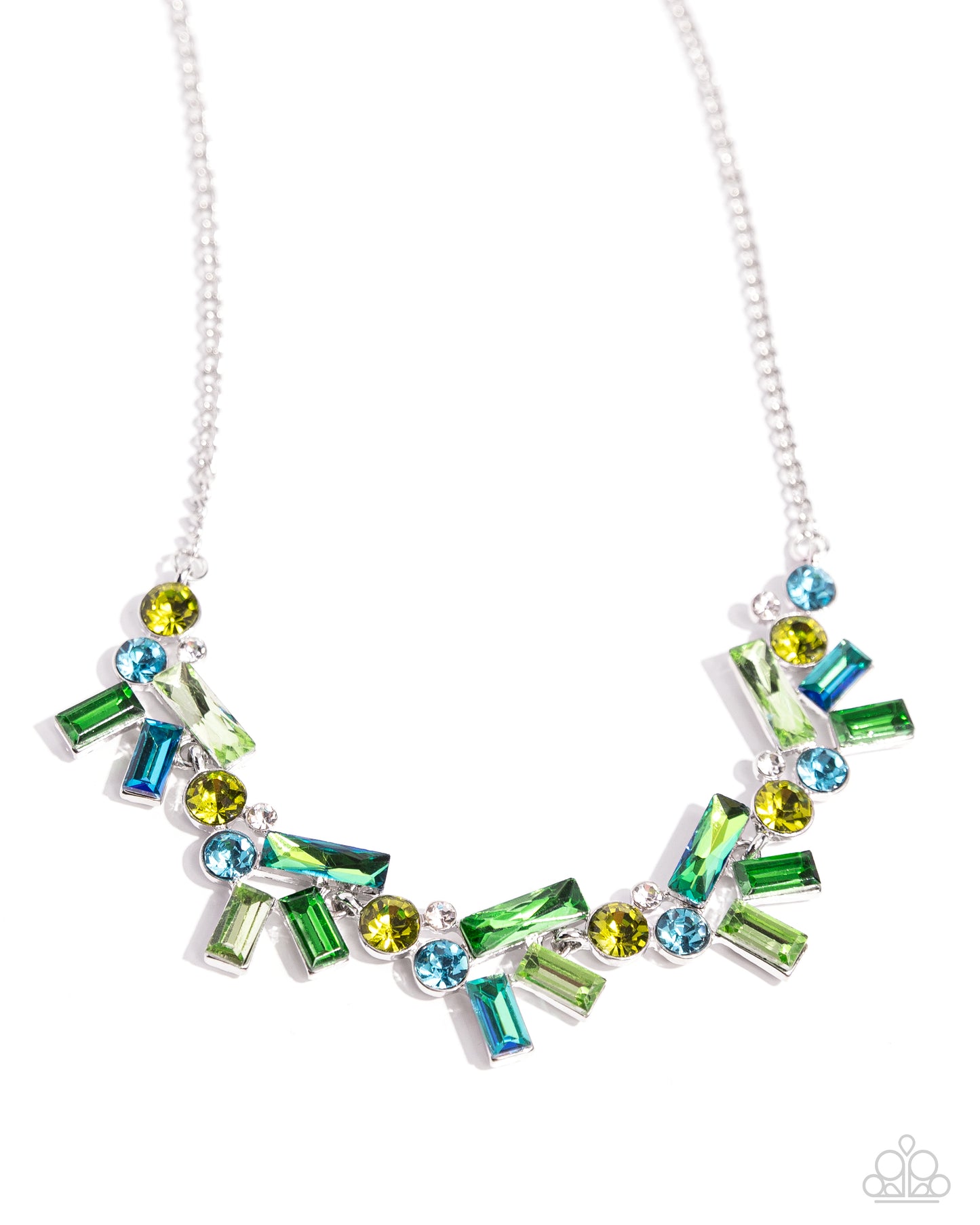 Paparazzi - Serene Statement - Green Necklaces  #2347