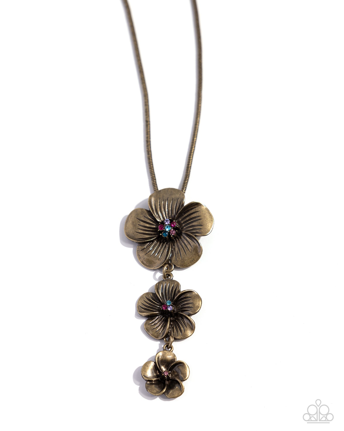 Paparazzi - Wallflower Whimsy - Brass Necklaces  #2357