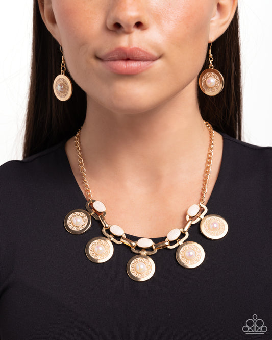 Paparazzi - Alluring Ambience - Gold Necklaces  #2351
