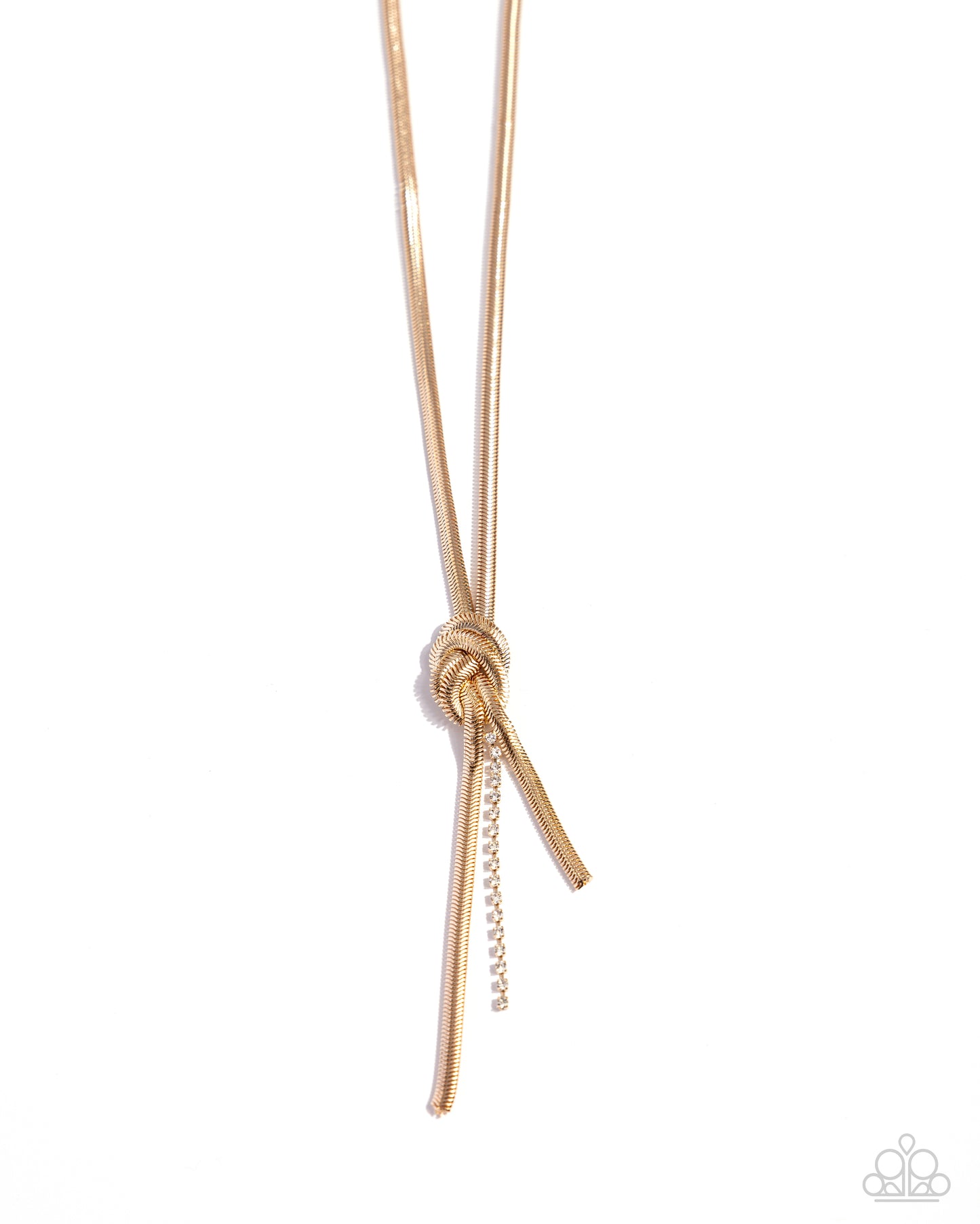 Paparazzi - Knotted Keeper - Gold Necklace #2349