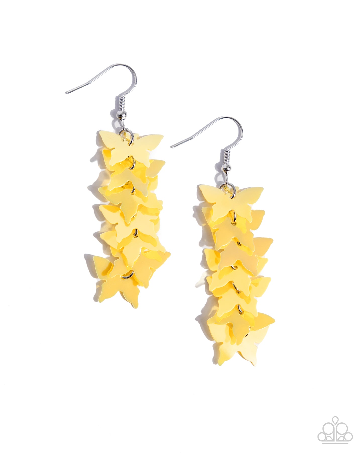 Paparazzi - Aerial Ambiance - Yellow Earrings  #2268