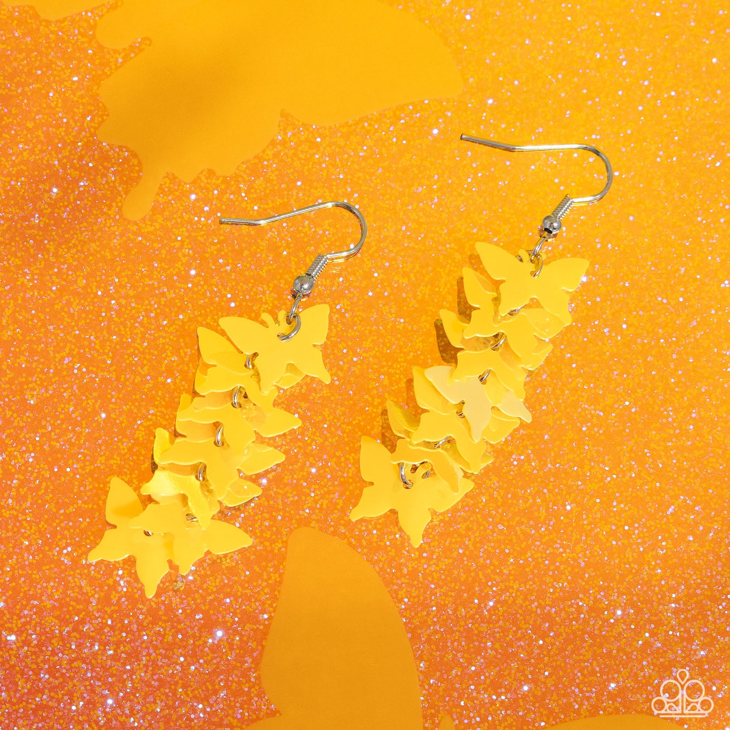 Paparazzi - Aerial Ambiance - Yellow Earrings  #2268