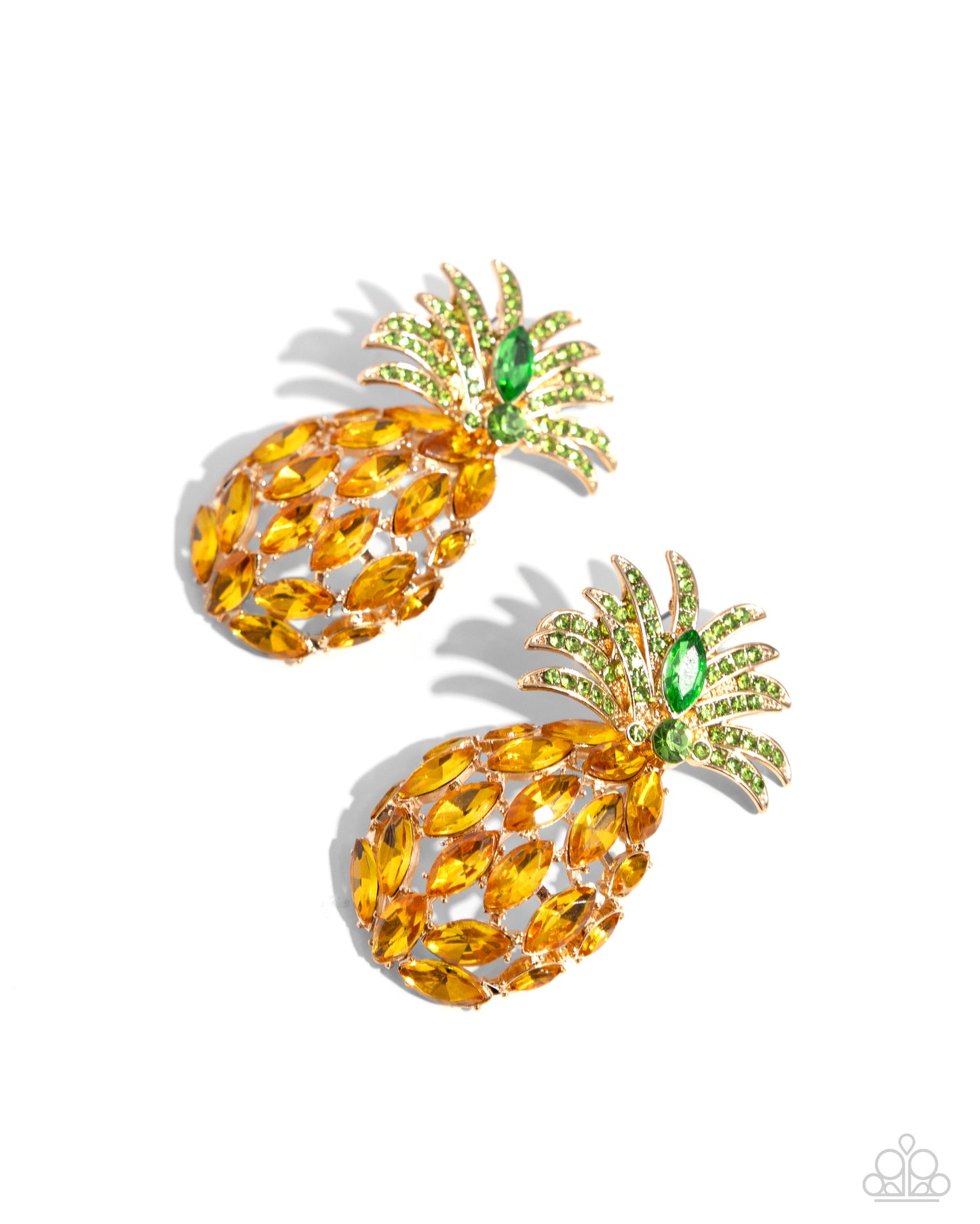 Paparazzi - Pineapple Pizzazz - Yellow Earrings #2276