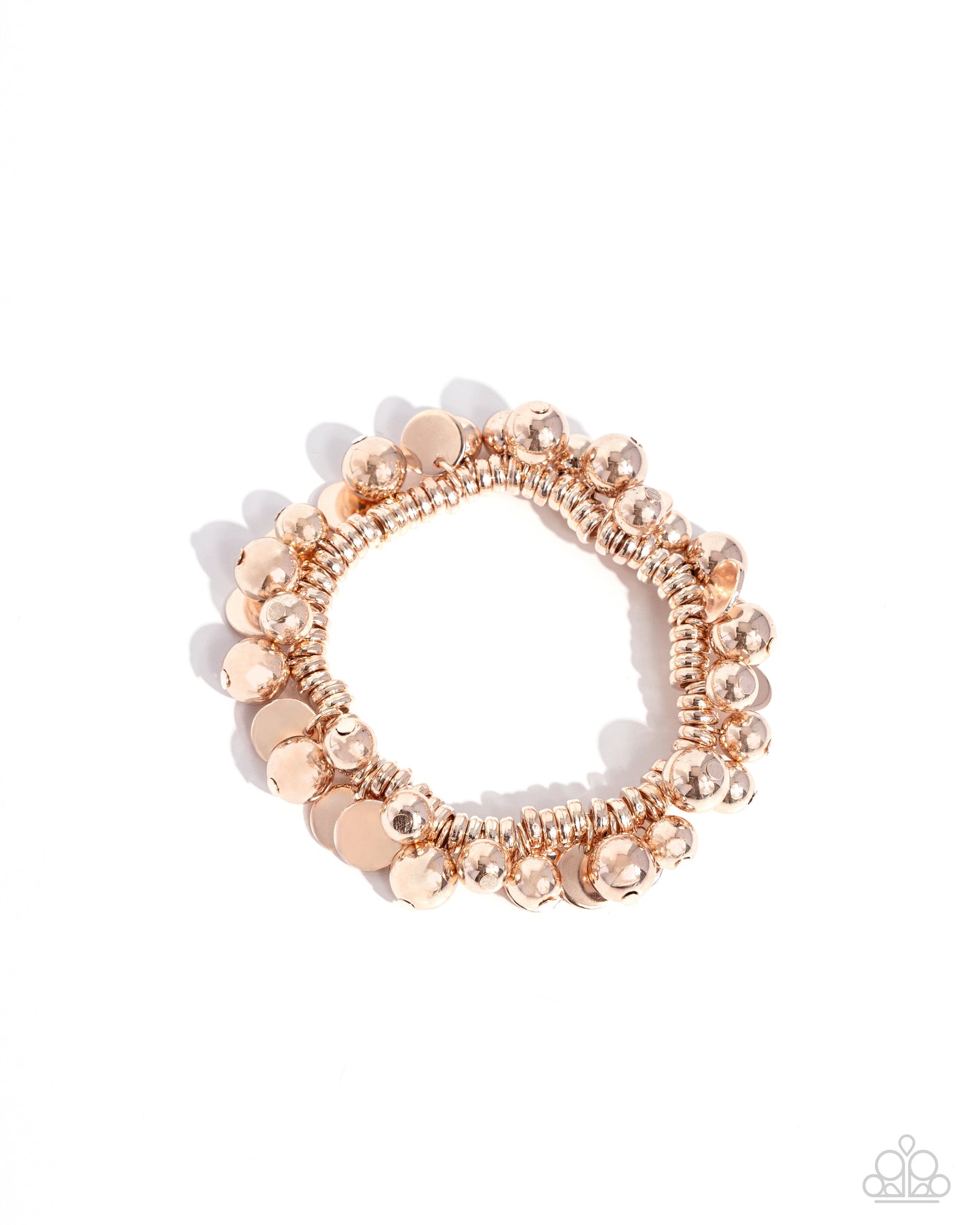 Paparazzi - Bauble Beginning - Rose Gold Bracelets #B175