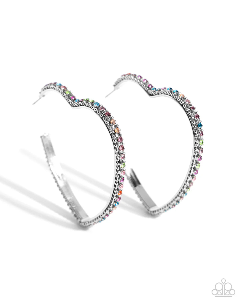 Paparazzi - Halftime Hearts - Multi Earrings #E66