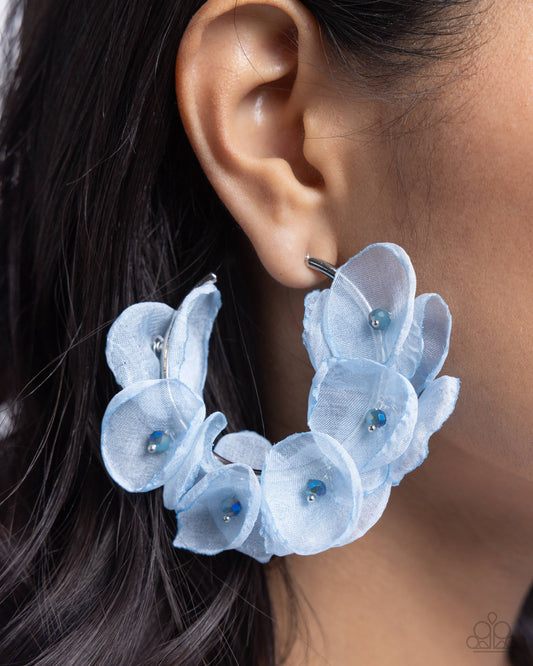 Paparazzi - Petaled Pageant - Blue Earrings  #0848