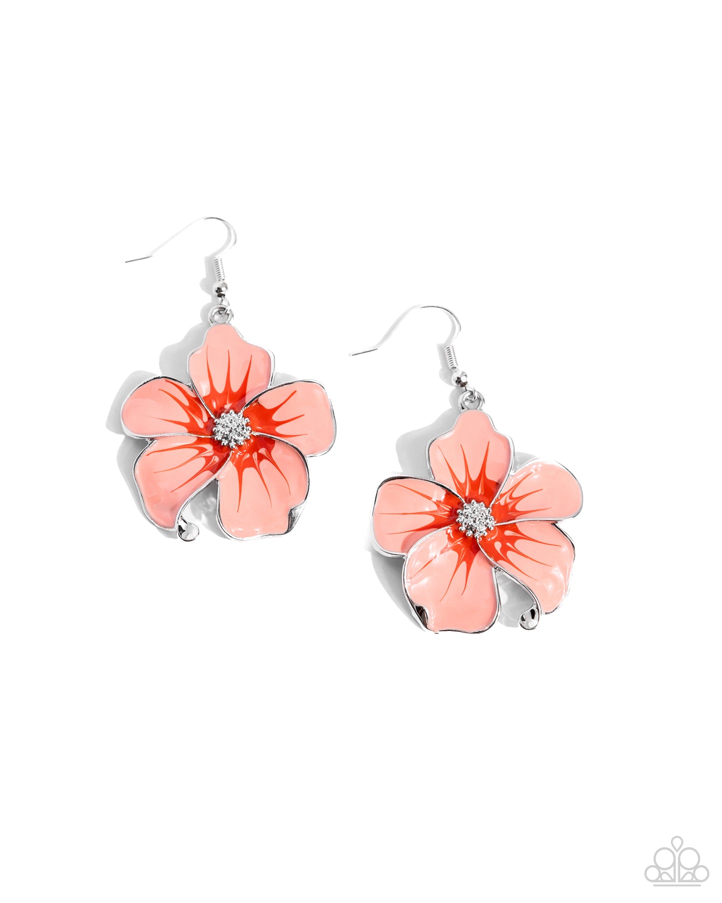 Paparazzi - Floral Flavor - Orange Earrings  #0639