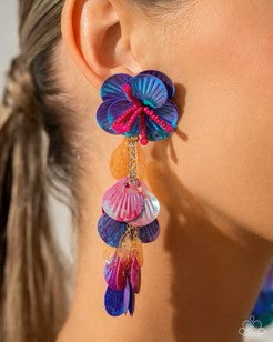 Paparazzi - Under the Waves - Purple Earrings #2428