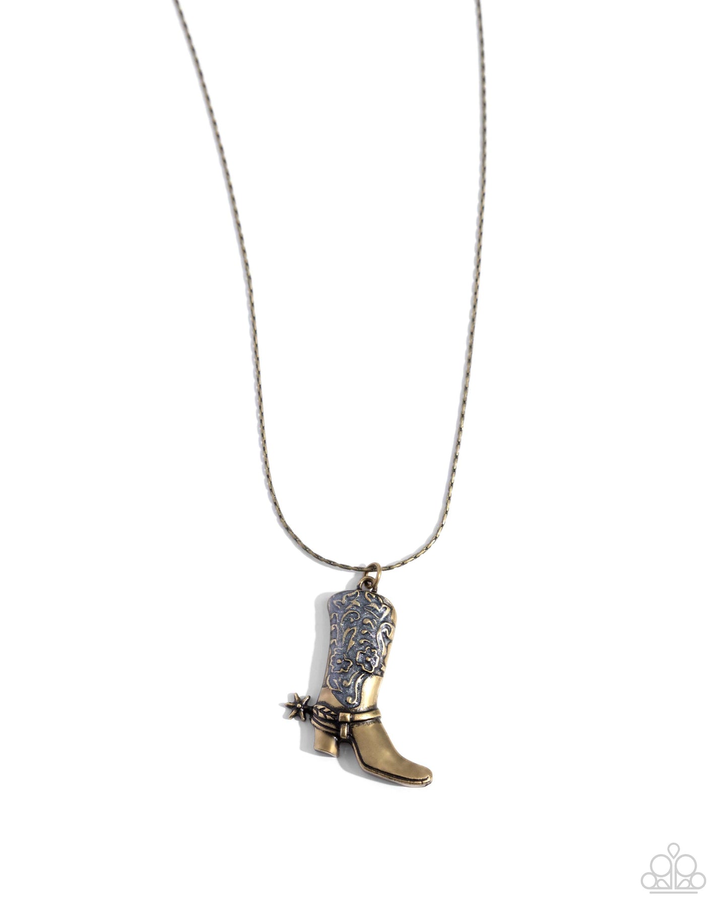 Paparazzi - Cowboy Confidence - Brass Necklaces  #2373