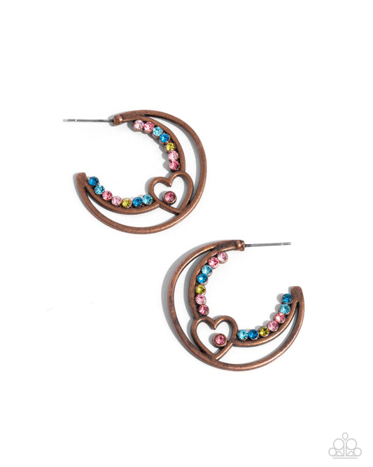 Paparazzi - Sympathetic Sweetheart - Copper Earrings #1781