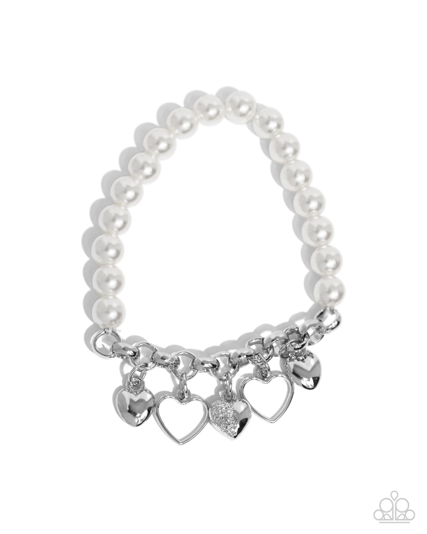 Paparazzi - Charming Candidate - White Bracelet #B162